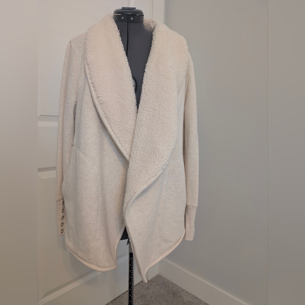 UpWest Cream Shawl Collar Cardigan